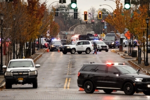 POLICE CONDON OFF ROAD LINKING CANADA AFTER AN EXPLOSION