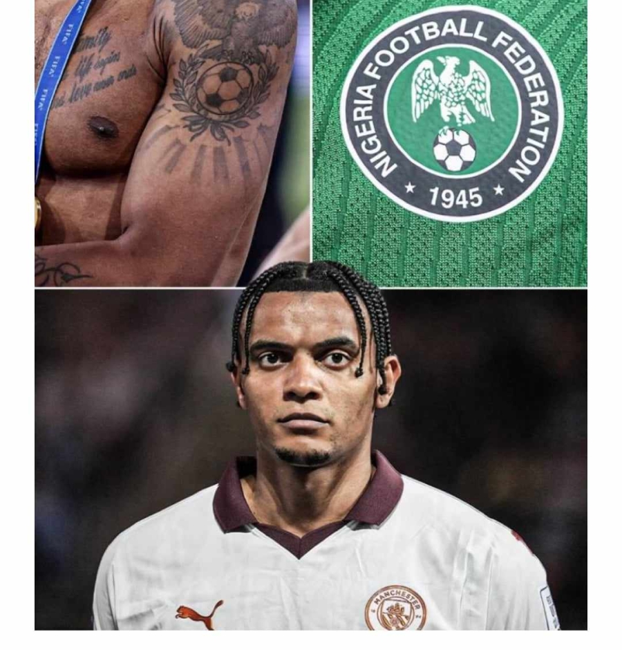 WHY AKANJI MAN CITY STAR HAS SUPER EAGLE LOGO TATTOOED  ON HIS ARM